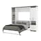 Bestar Orion 98W Full Murphy Bed and Narrow Storage Solutions with Drawers (99W), White & Walnut Grey 116862-000017 - alternate 8